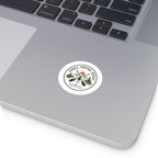 Paddle. Portage. Repeat. Circle Sticker