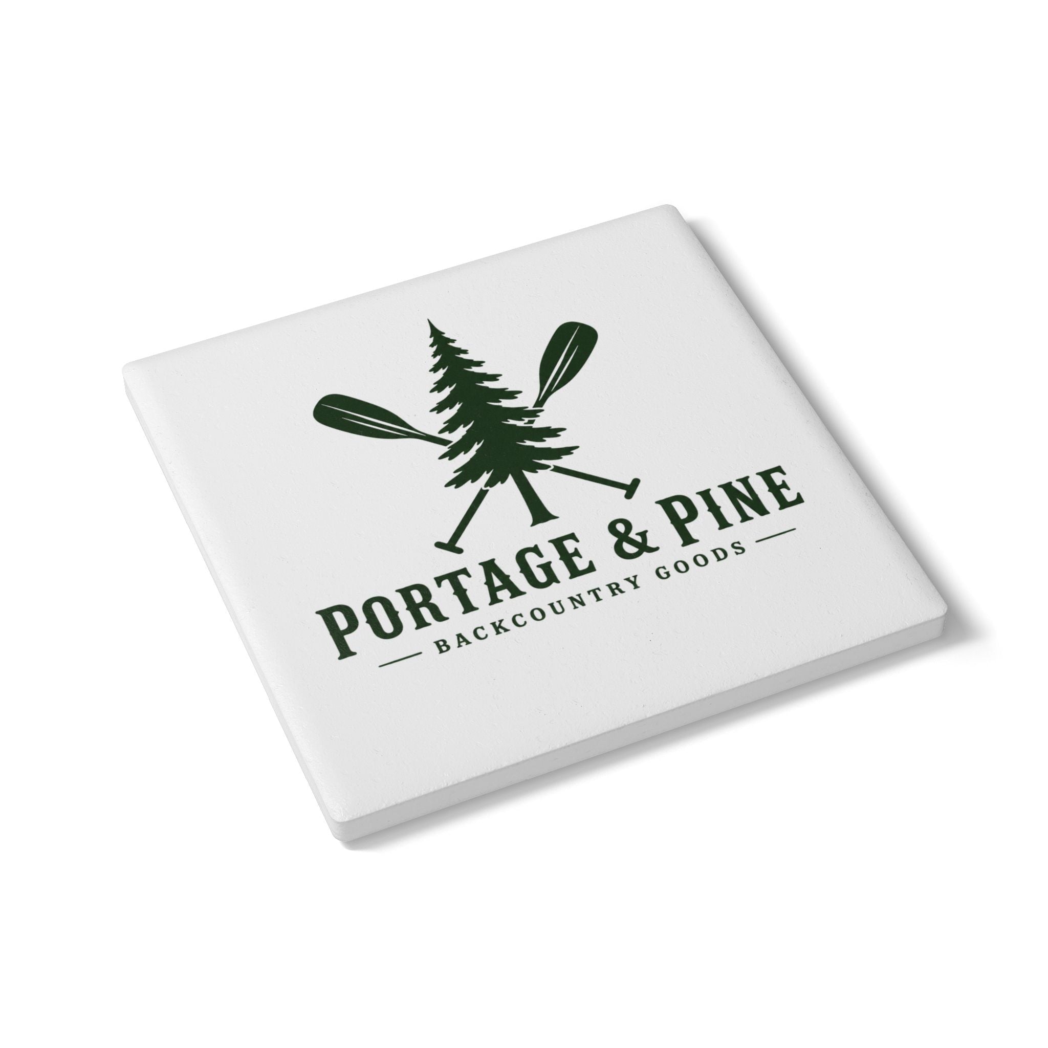 Portage & Pine Paddle Logo Coaster