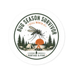 Bug Season Survivor Circle Sticker