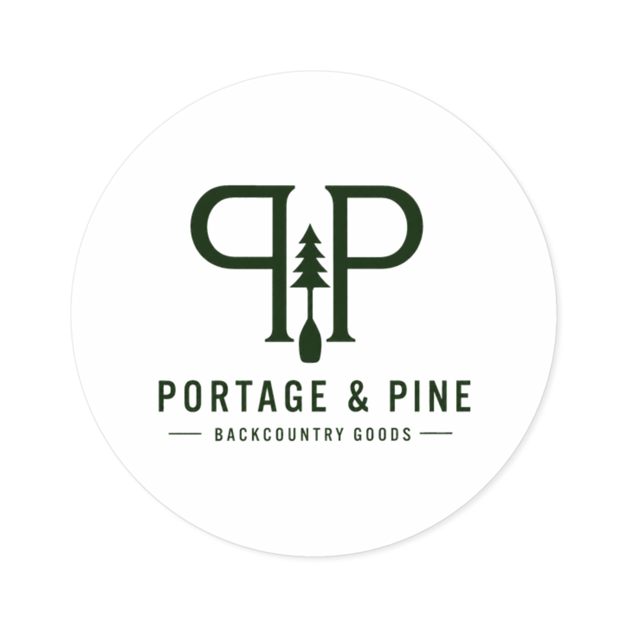 Portage & Pine Round Sticker