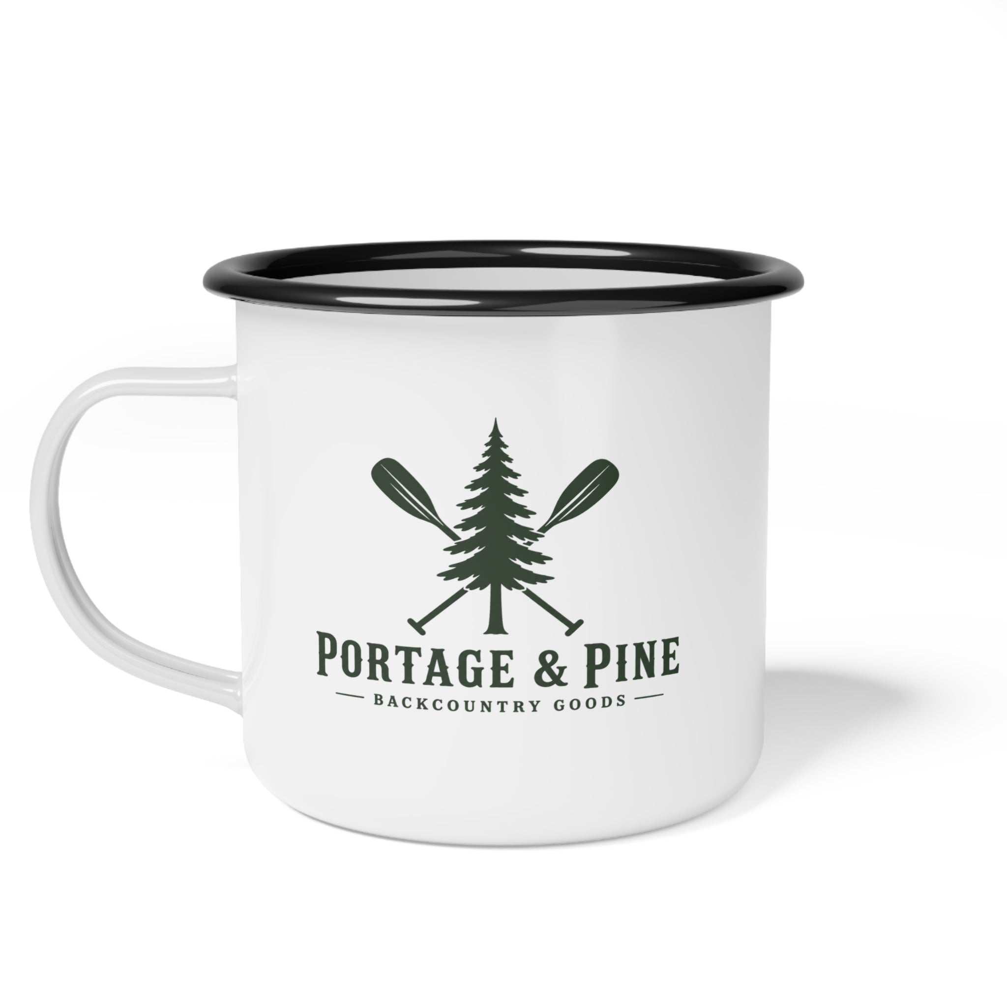 Portage & Pine Paddle Logo Enamel Mug