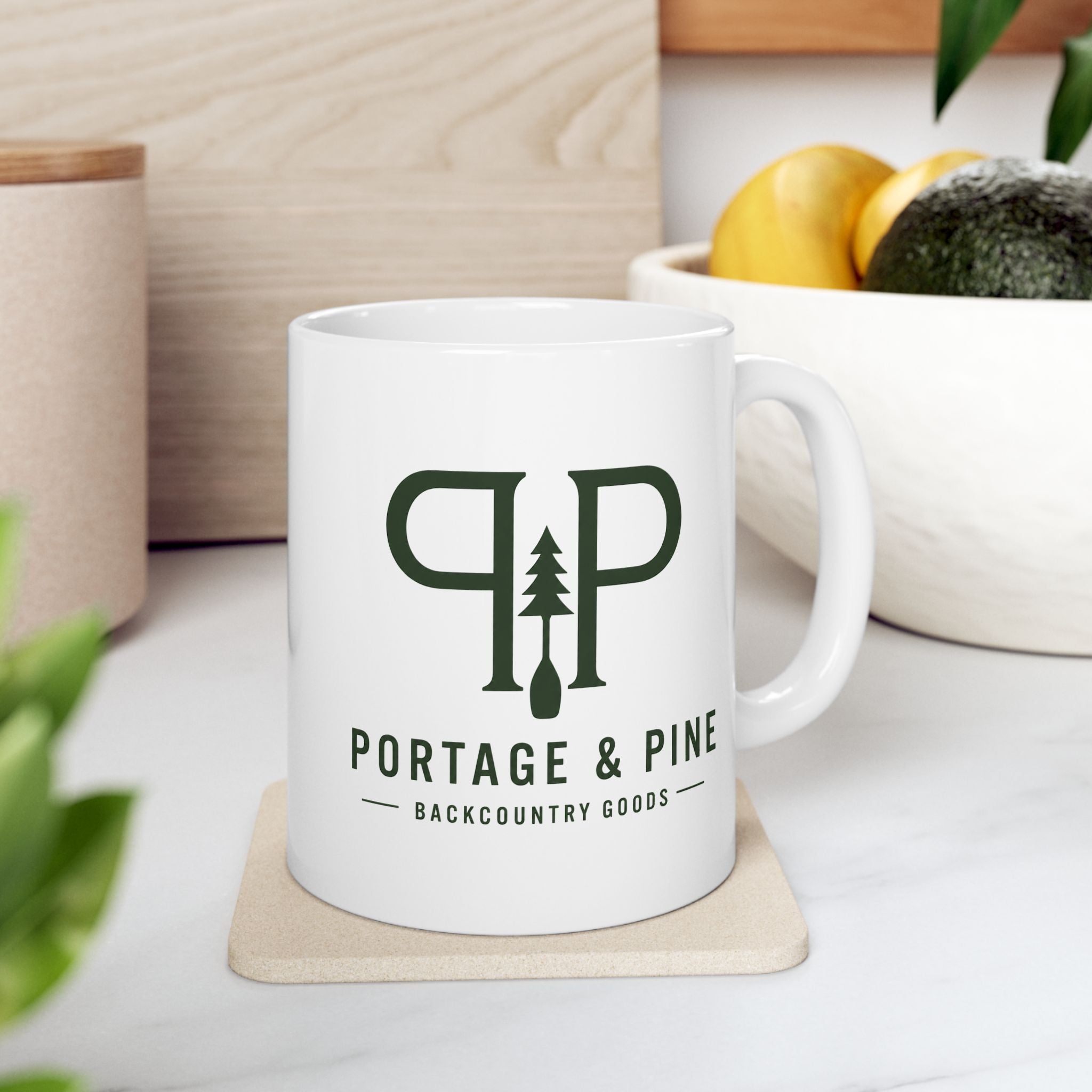 Portage & Pine Monogram Ceramic Mug