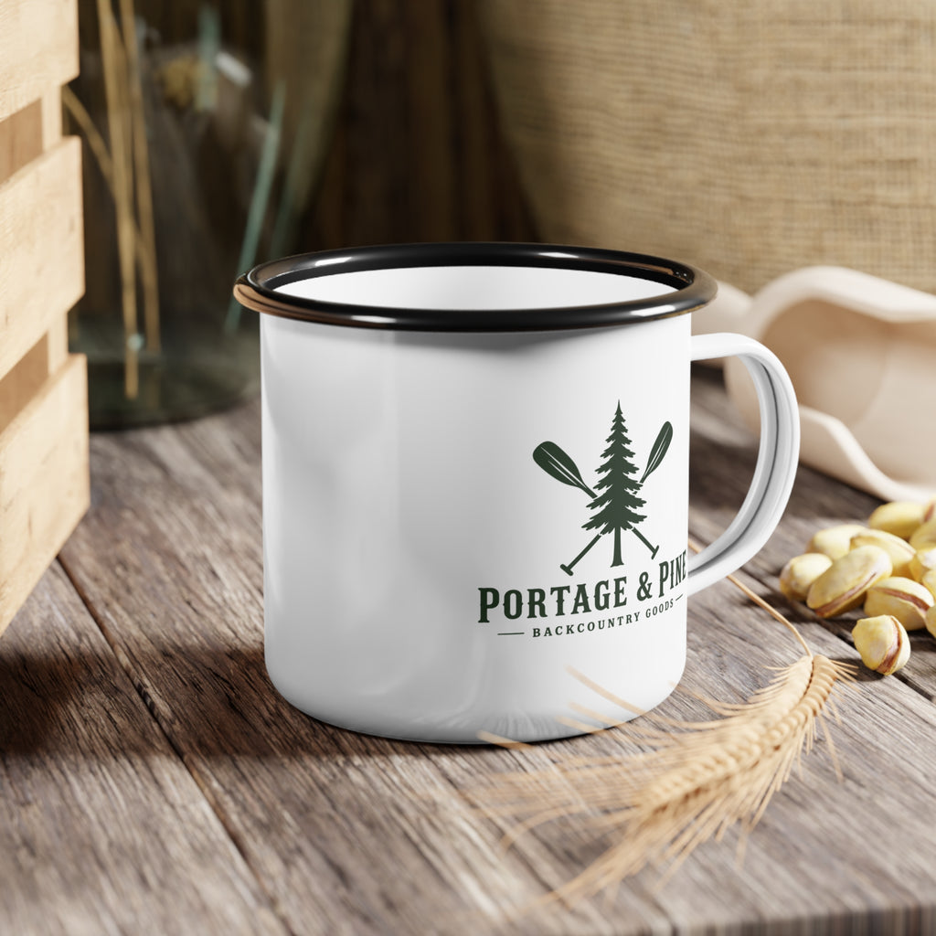 Portage & Pine Paddle Logo Enamel Mug
