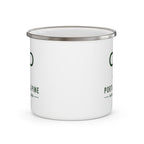 Portage & Pine Backcountry Logo Camp Enamel Coffee Mug