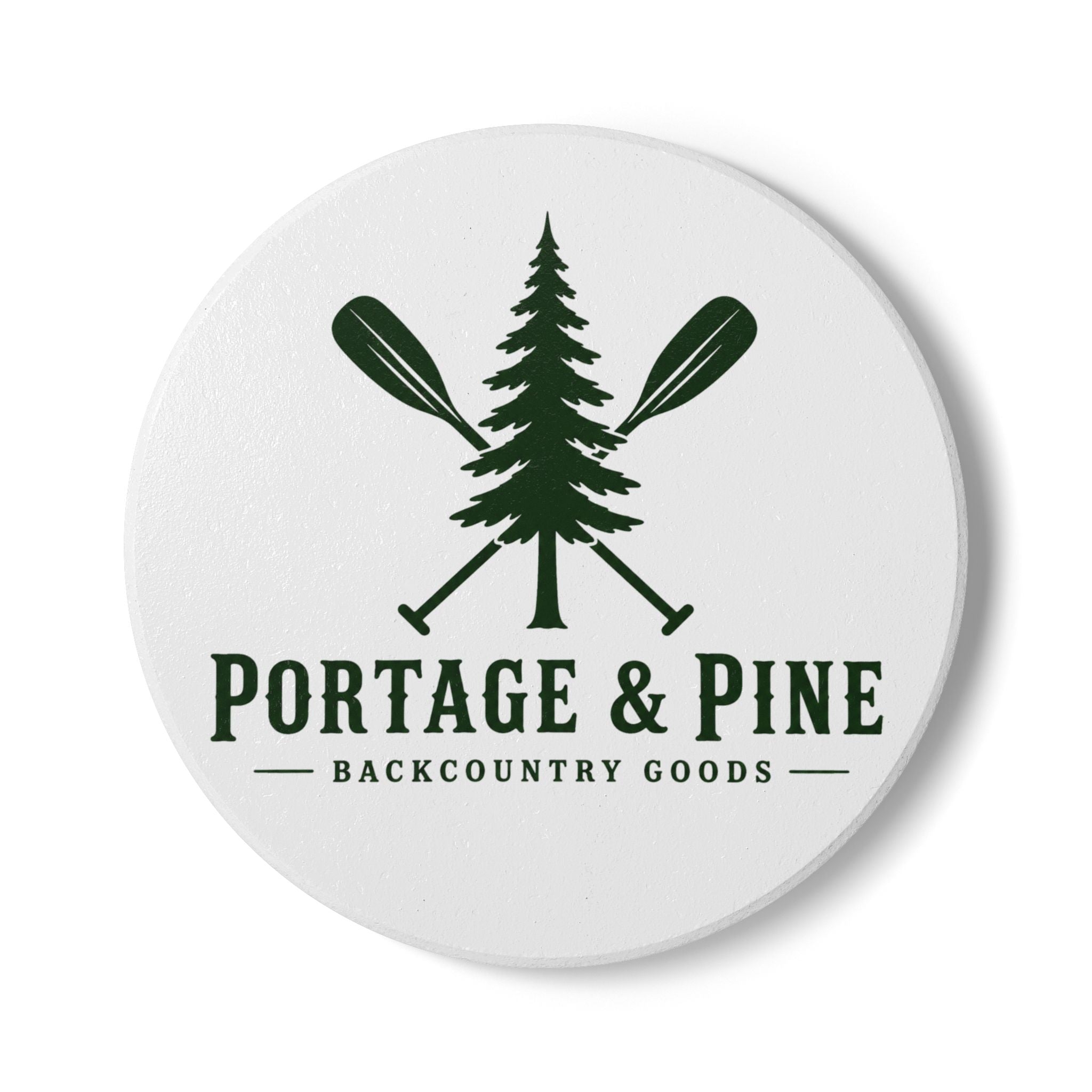 Portage & Pine Paddle Logo Coaster