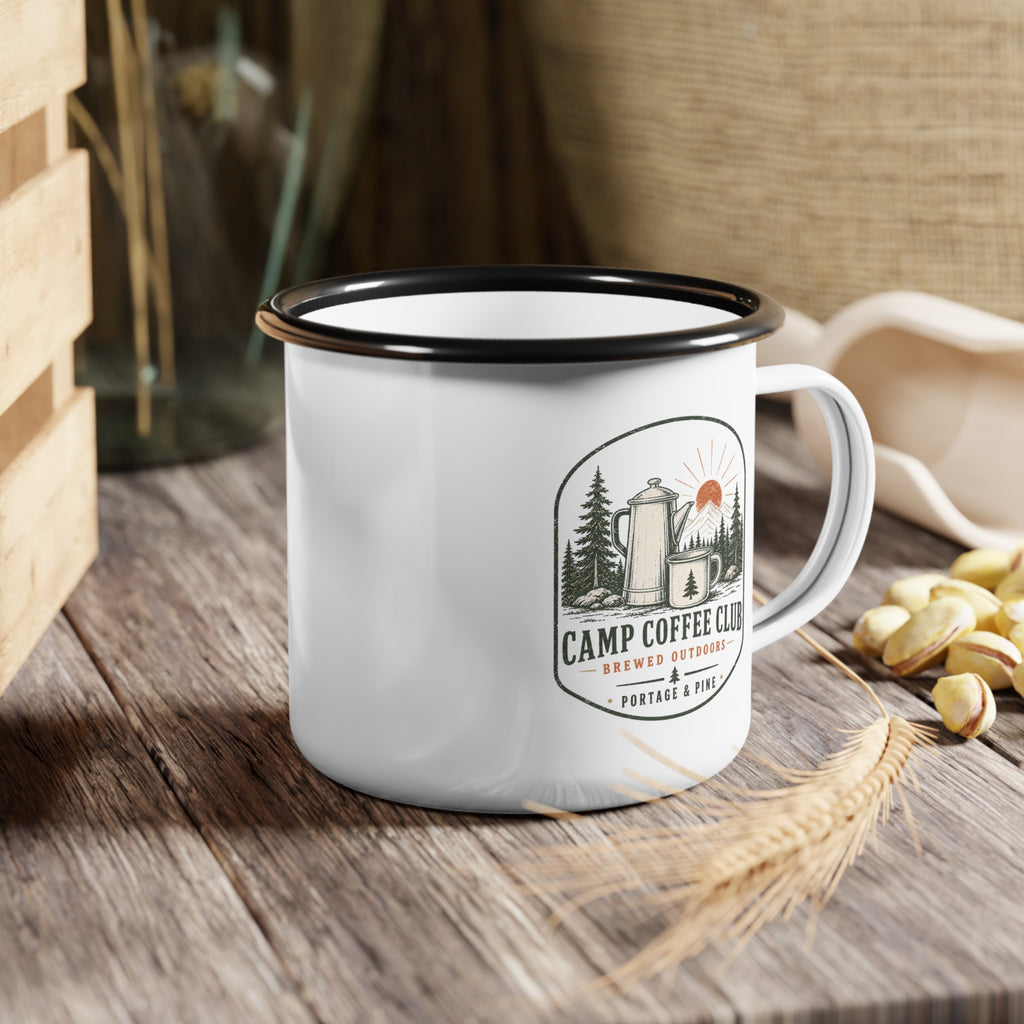 Camp Coffee Club Enamel Mug