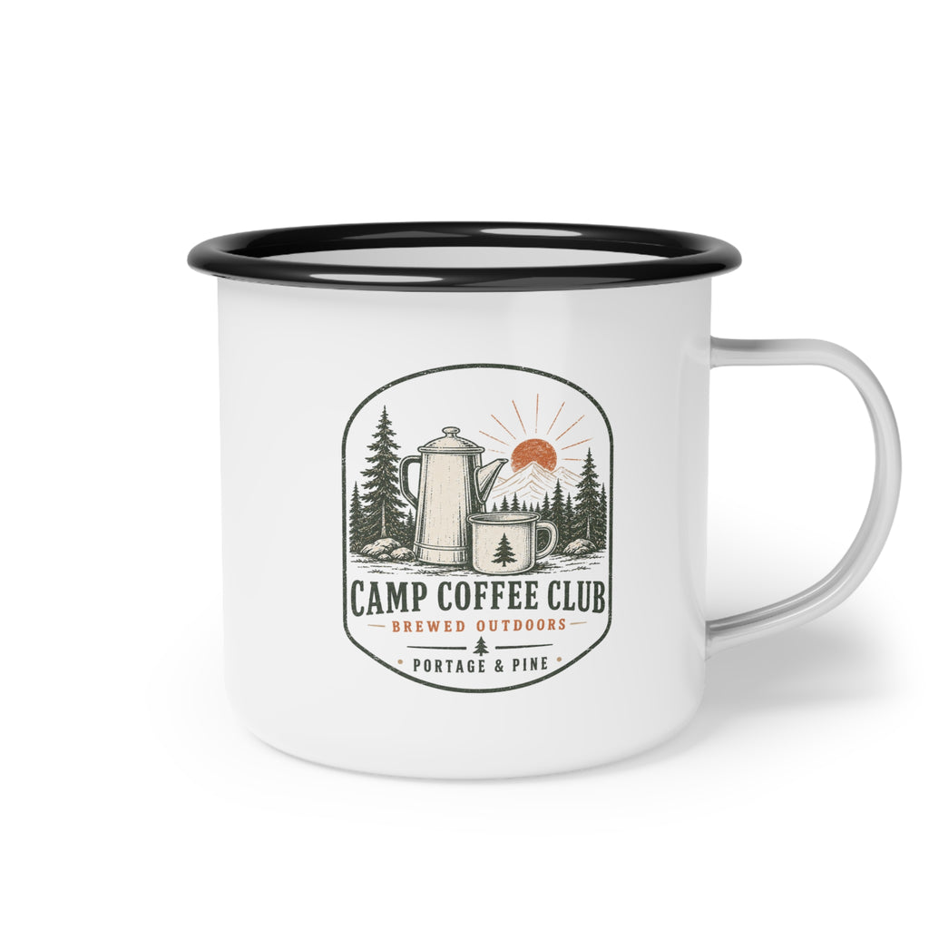 Camp Coffee Club Enamel Mug
