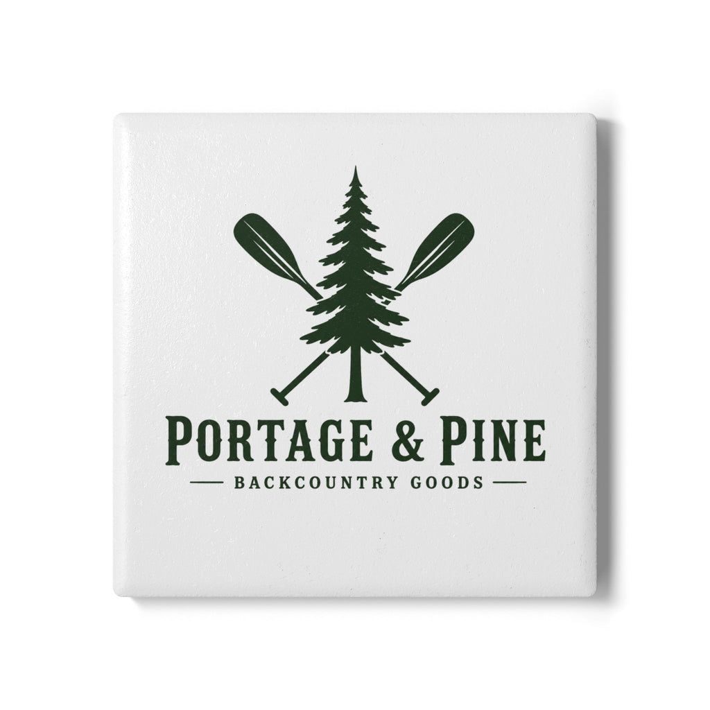 Portage & Pine Paddle Logo Coaster