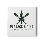 Portage & Pine Paddle Logo Coaster