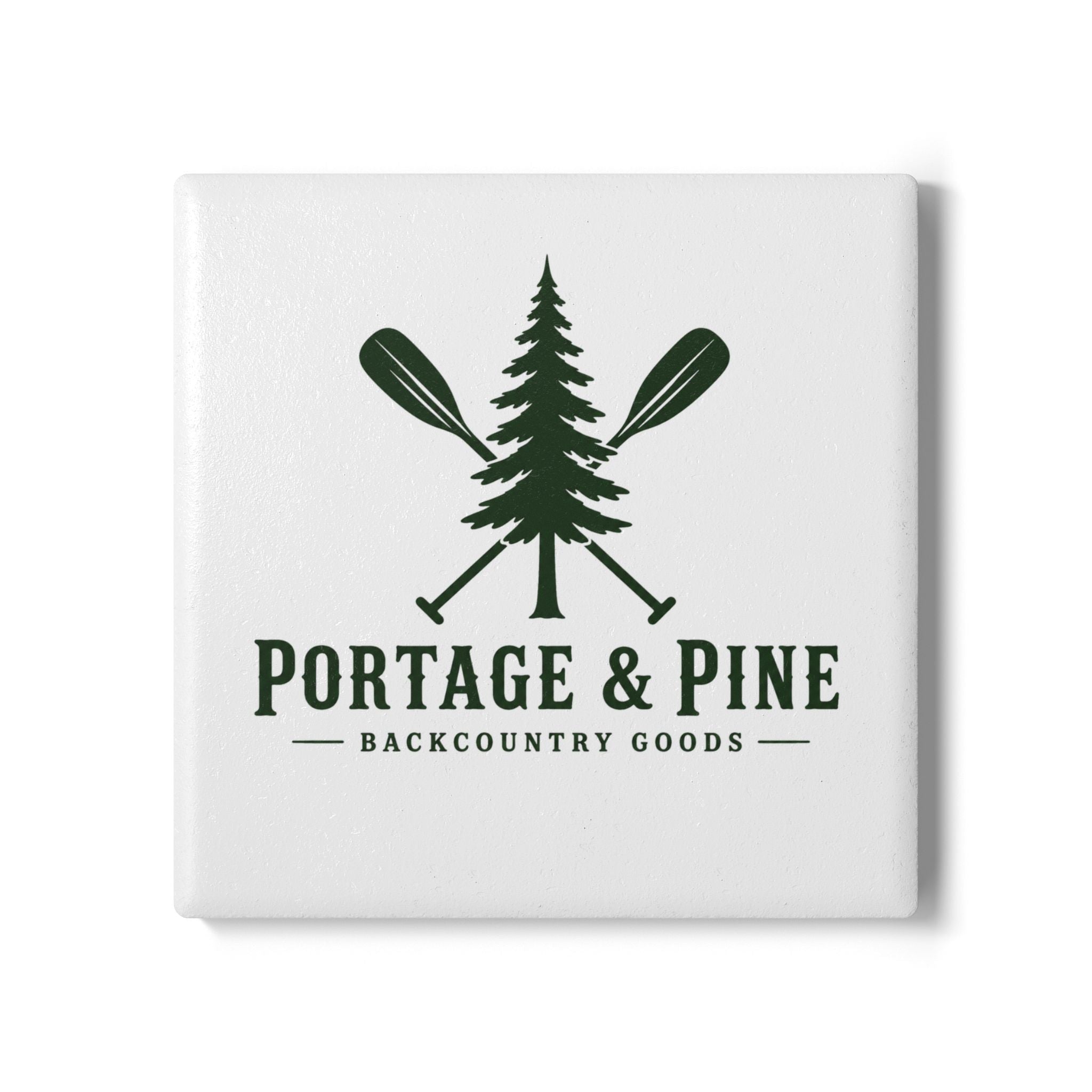 Portage & Pine Paddle Logo Coaster