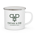 Portage & Pine Backcountry Logo Camp Enamel Coffee Mug