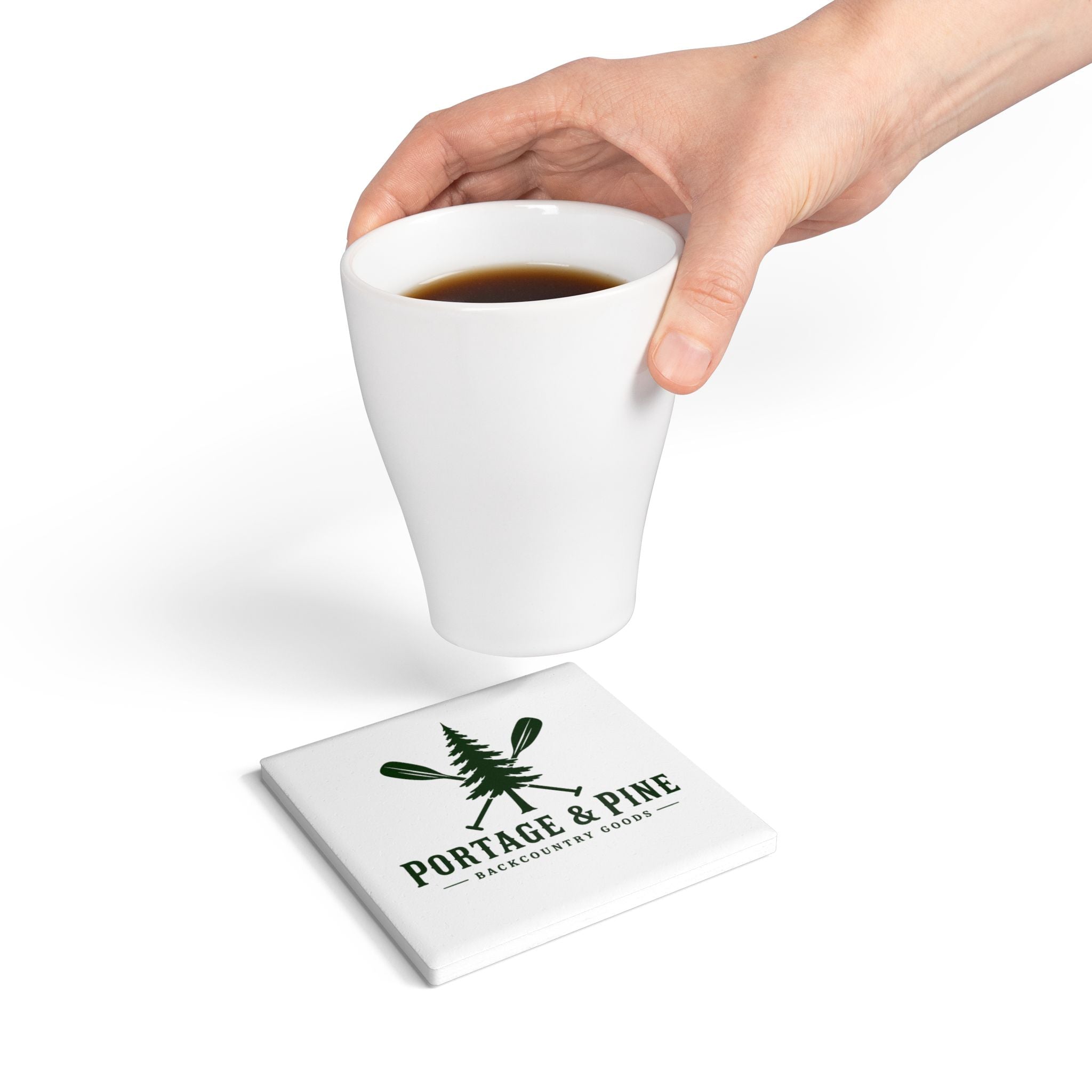 Portage & Pine Paddle Logo Coaster