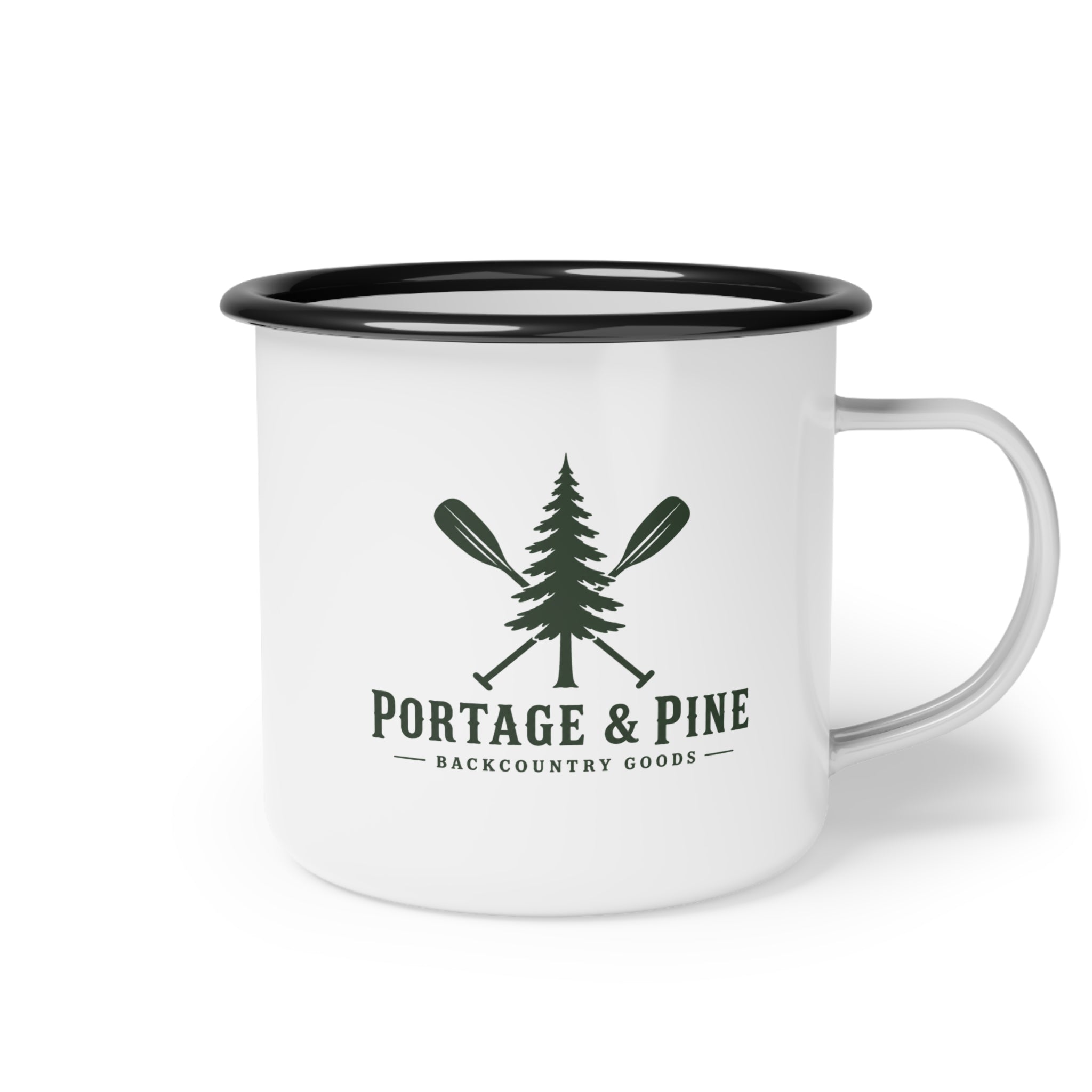 Portage & Pine Paddle Logo Enamel Mug