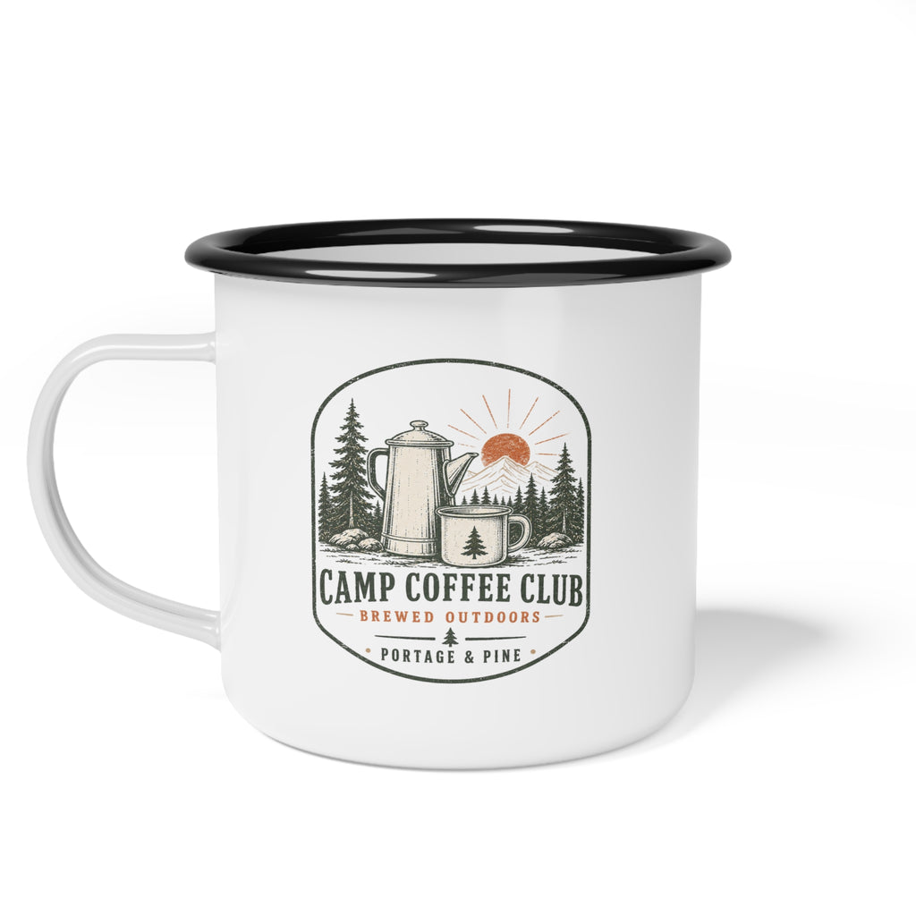 Camp Coffee Club Enamel Mug