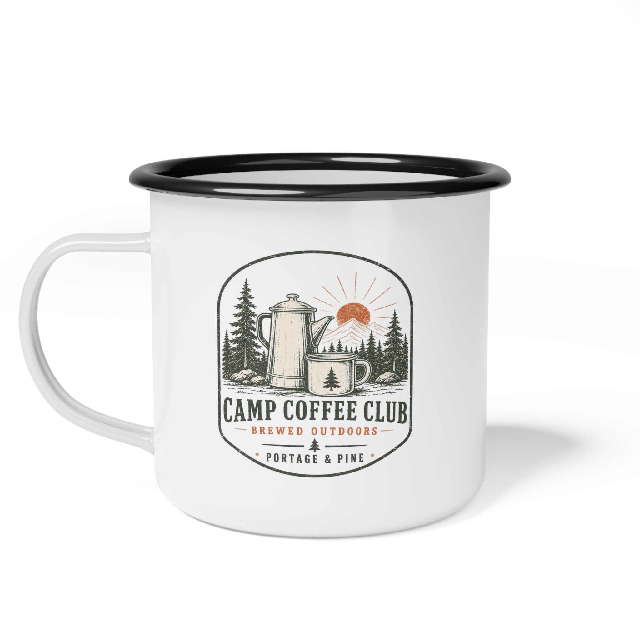Camp Coffee Club Enamel Mug