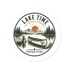 Lake Time Circle Sticker